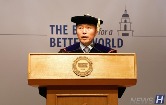 김우승 교수 한양대 제15대 총장 취임, 실용학풍 통해 교육‧연구‧산학협력 분야 글로벌 경쟁력 키울 것